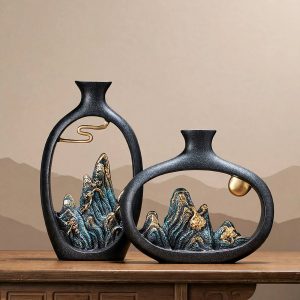 Shan Shui - Mountain Landscape Hollow Vases